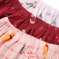 Mooi Setelan Anak Unisex Tencel Christmas Collection Christmas Pajamas Kids