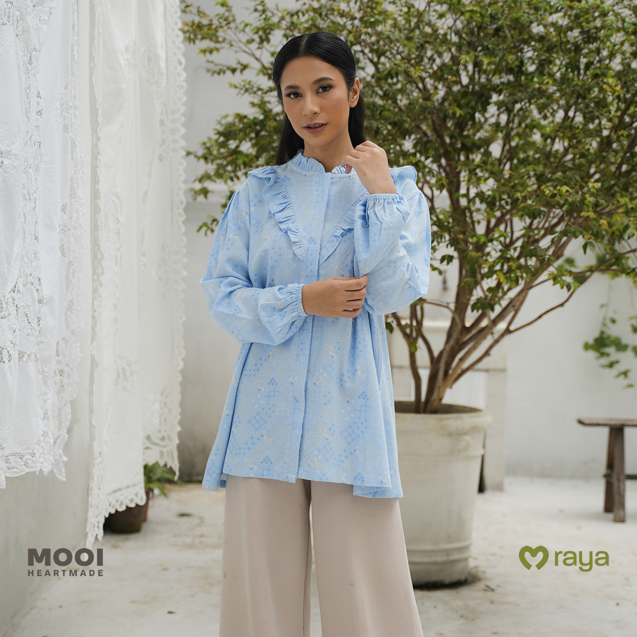 Mooi Tunik Wanita Atasan Wanita Raya Collection Naima Tunik Adult Zeina Series