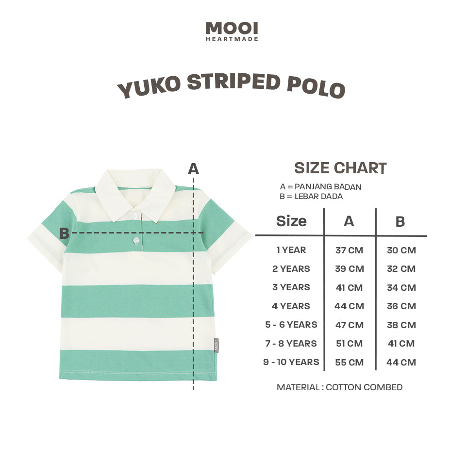 Mooi Kemeja Anak Laki-Laki Yuko Striped Polo