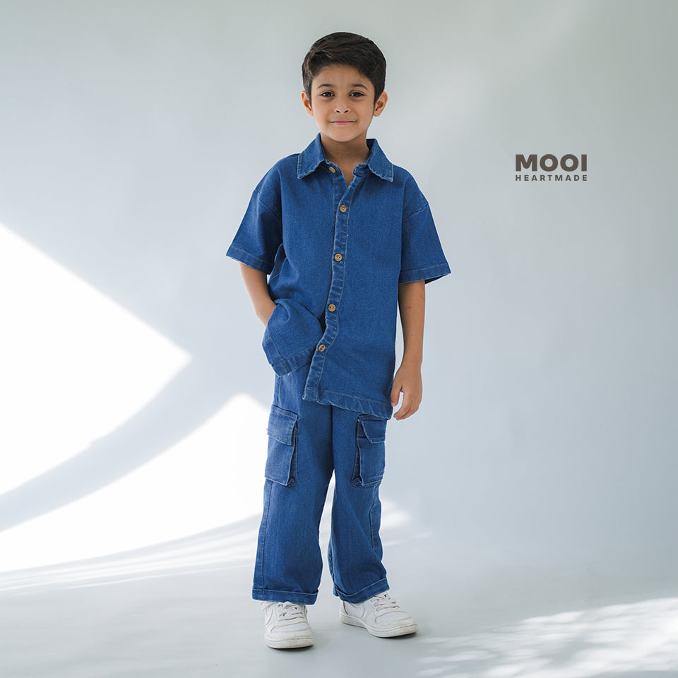 Mooi Celana Jeans Anak Kids Denim Nobi Long Cargo Pants