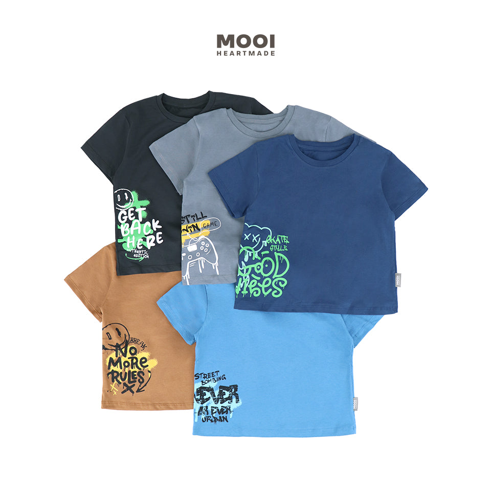 Mooi Setelan Anak Kaos Anak Tshirt Street Graffiti Set