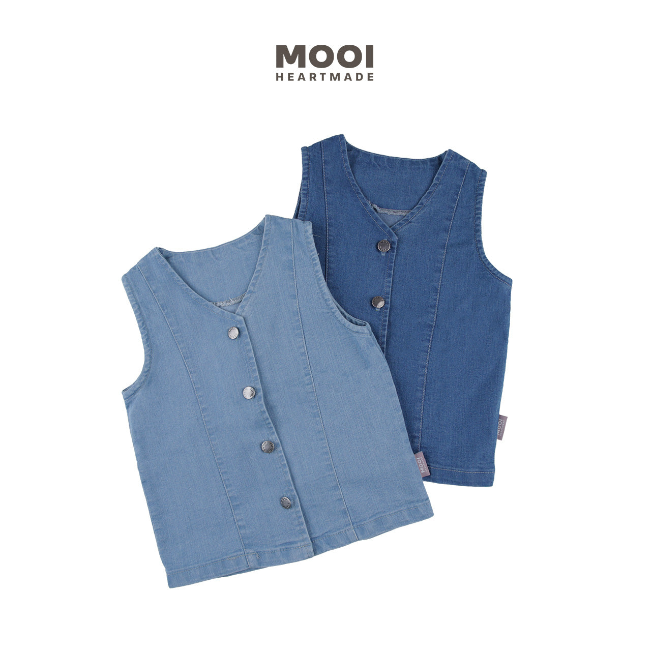 Mooi Atasan Anak Perempuan Viola Denim Top