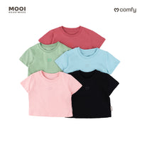 Mooi Kaos Anak Perempuan Comfy Girls Crop T-shirt