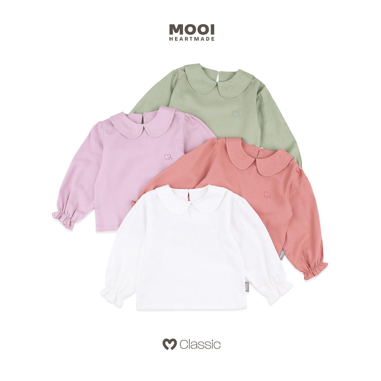 Mooi Atasan Anak Perempuan Rosalie Long Sleeve Shirt