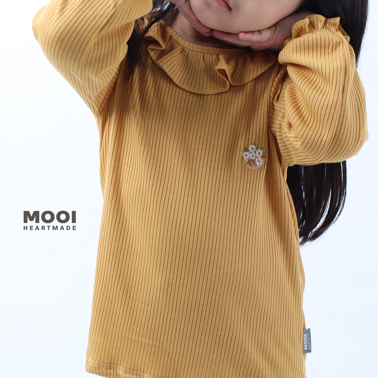 Mooi Atasan Anak Perempuan Mia Top Rib