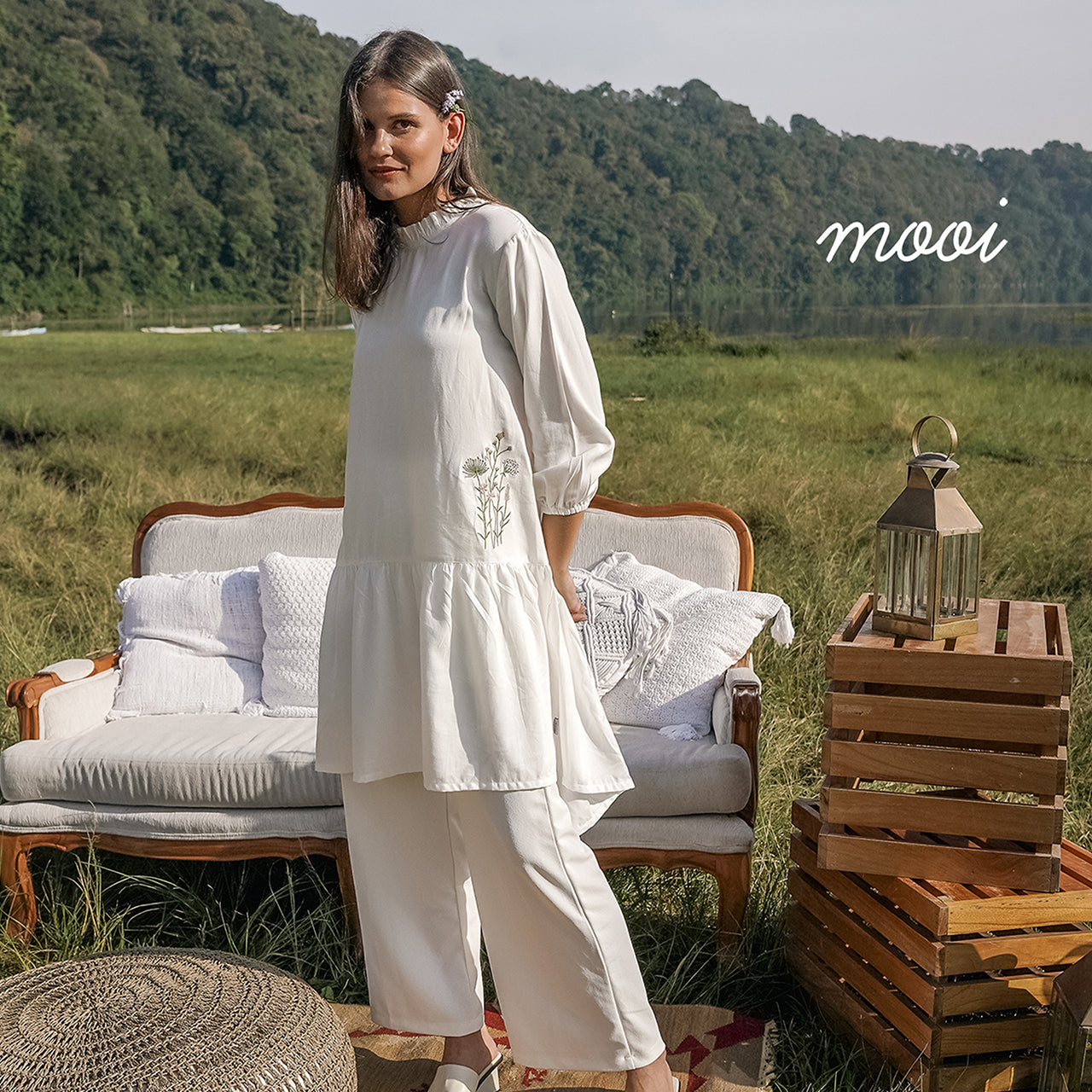 Mooi Tunik Wanita Atasan Wanita Raya Collection Nayyara Tunik Adult