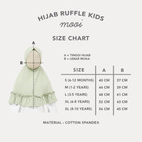 Mooi Hijab Ruffle Anak Jilbab Anak Perempuan
