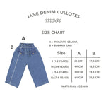 Mooi Celana Jeans Anak Jane Denim Cullotes