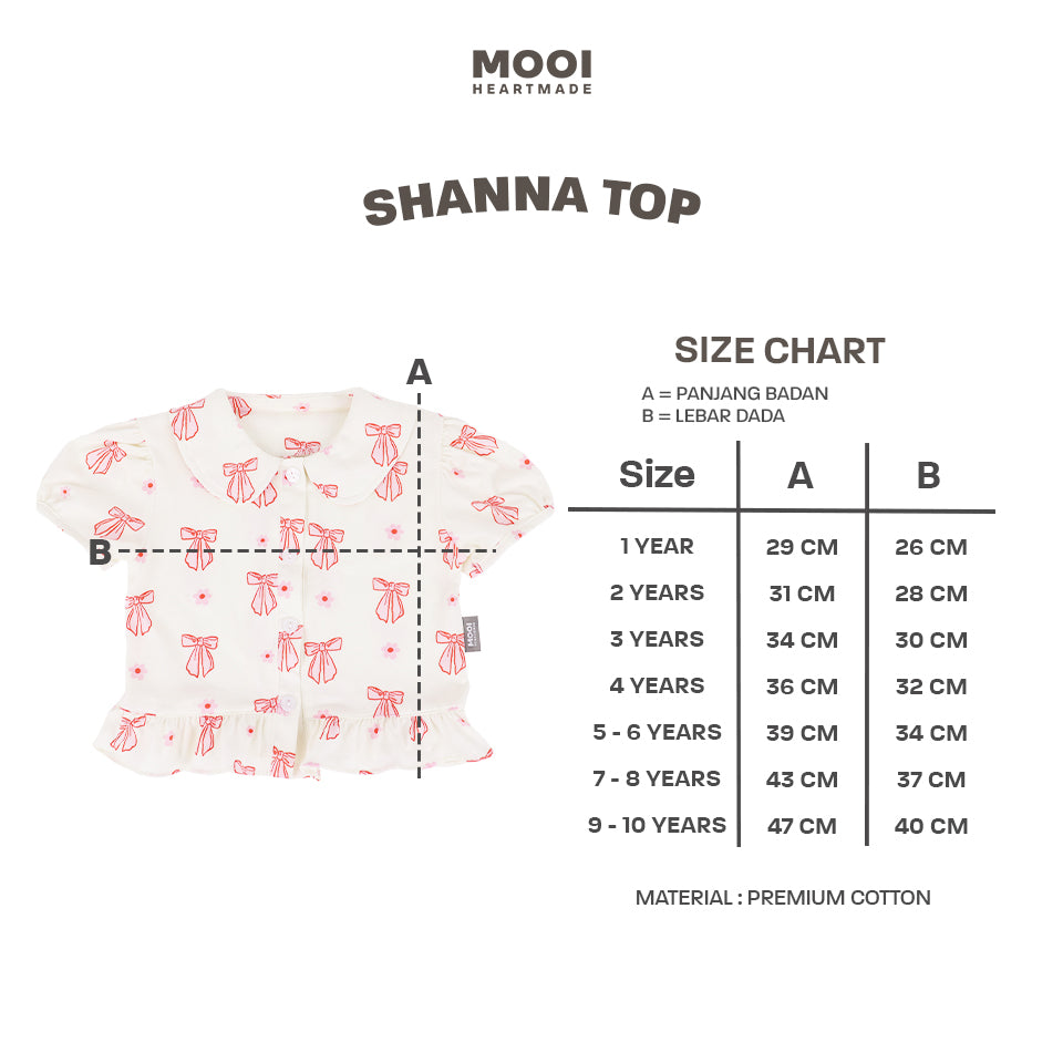 Mooi Atasan Anak Perempuan Shanna Top