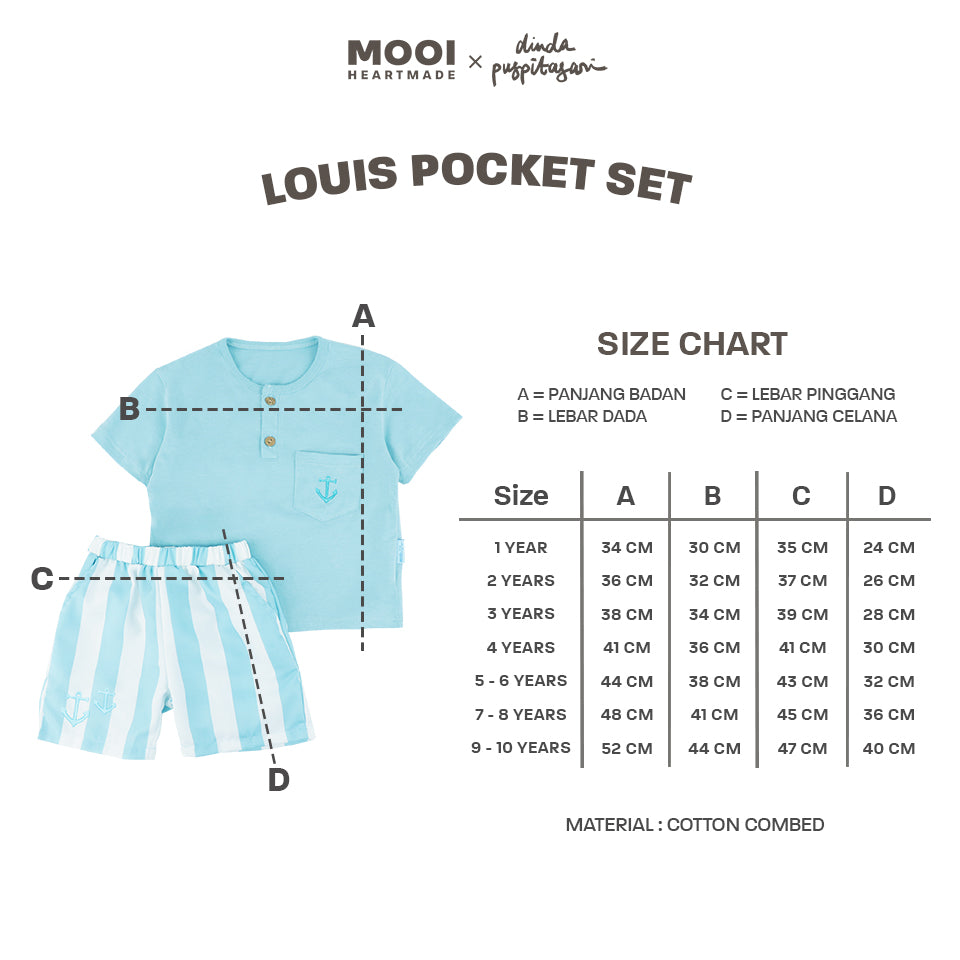 Mooi X Dinda Puspitasari Setelan Anak Louis Pocket Set