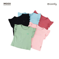 Mooi Atasan Anak Perempuan Comfy Girls Ruffle T-shirt