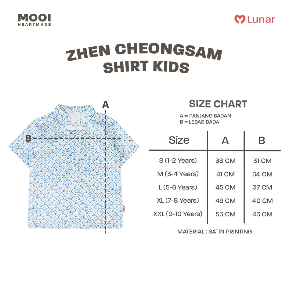 Mooi Kemeja Anak Laki-Laki Lunar Collection Zhen Cheongsam Shirt