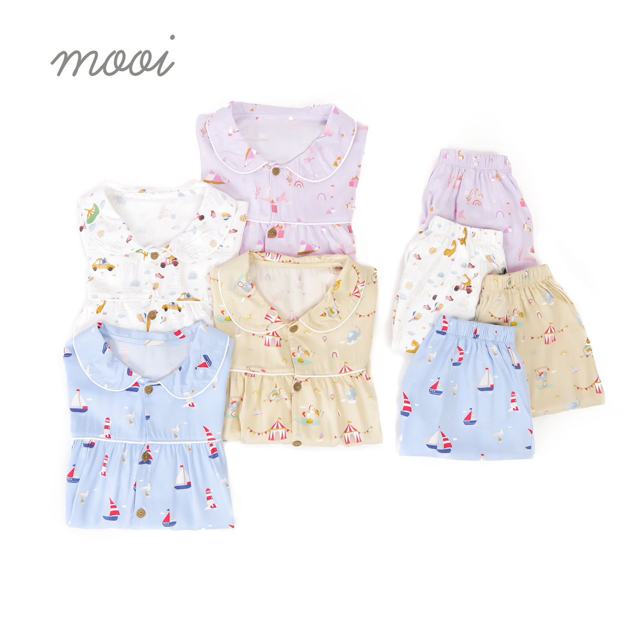 Mooi Piyama Dewasa Setelan Alora Short Pajamas Adult