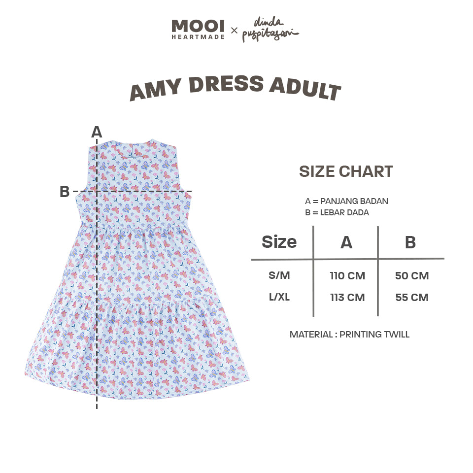 Mooi X Dinda Puspitasari Dress Dewasa Amy Dress Adult