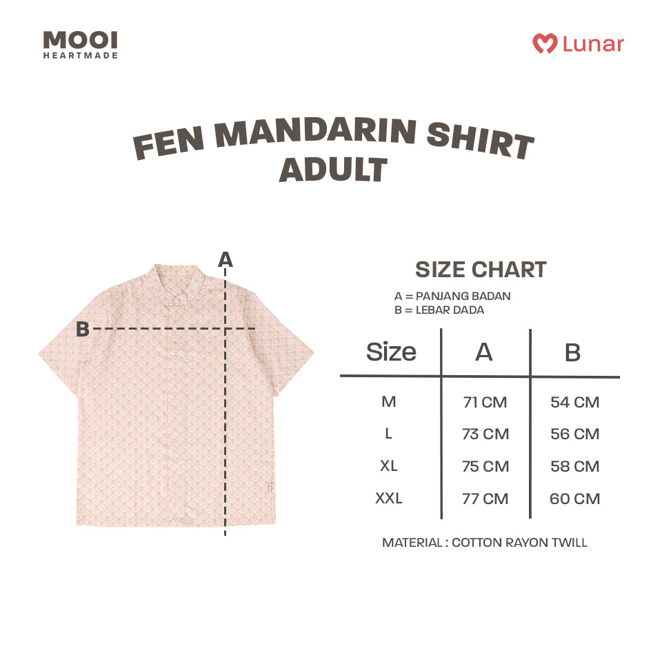 Mooi Kemeja Dewasa Lunar Collection Fen Mandarin Shirt Adult