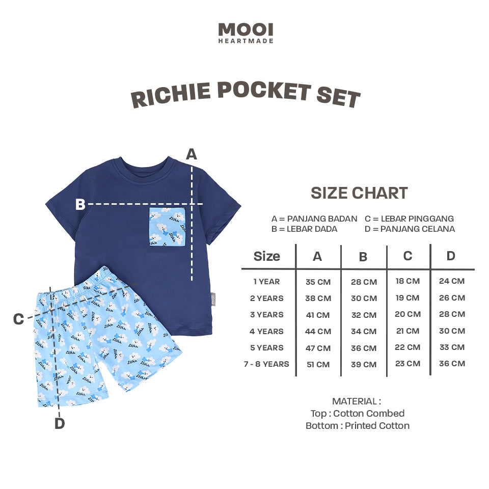 Mooi Setelan Anak Kaos Anak Tshirt Richie Set