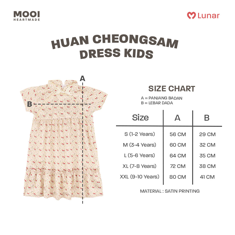 Mooi Dress Anak Perempuan Lunar Collection Huan Cheongsam Dress