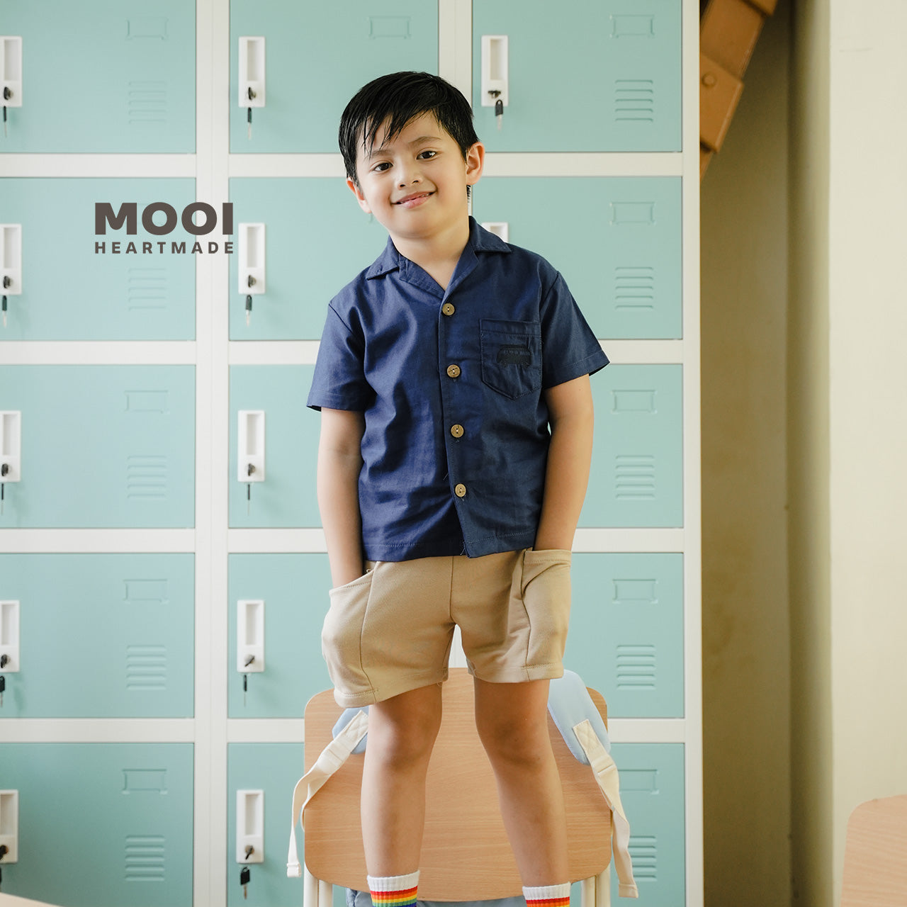 Mooi Kemeja Anak Laki-laki Arka Pocket Shirt