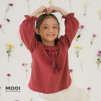 Mooi Atasan Anak Perempuan Nara Ruffle Top