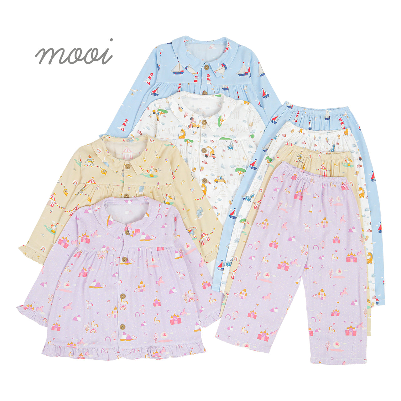 Mooi Piyama Panjang Anak Baju Tidur Cheryl Anak Long Pajamas Kids