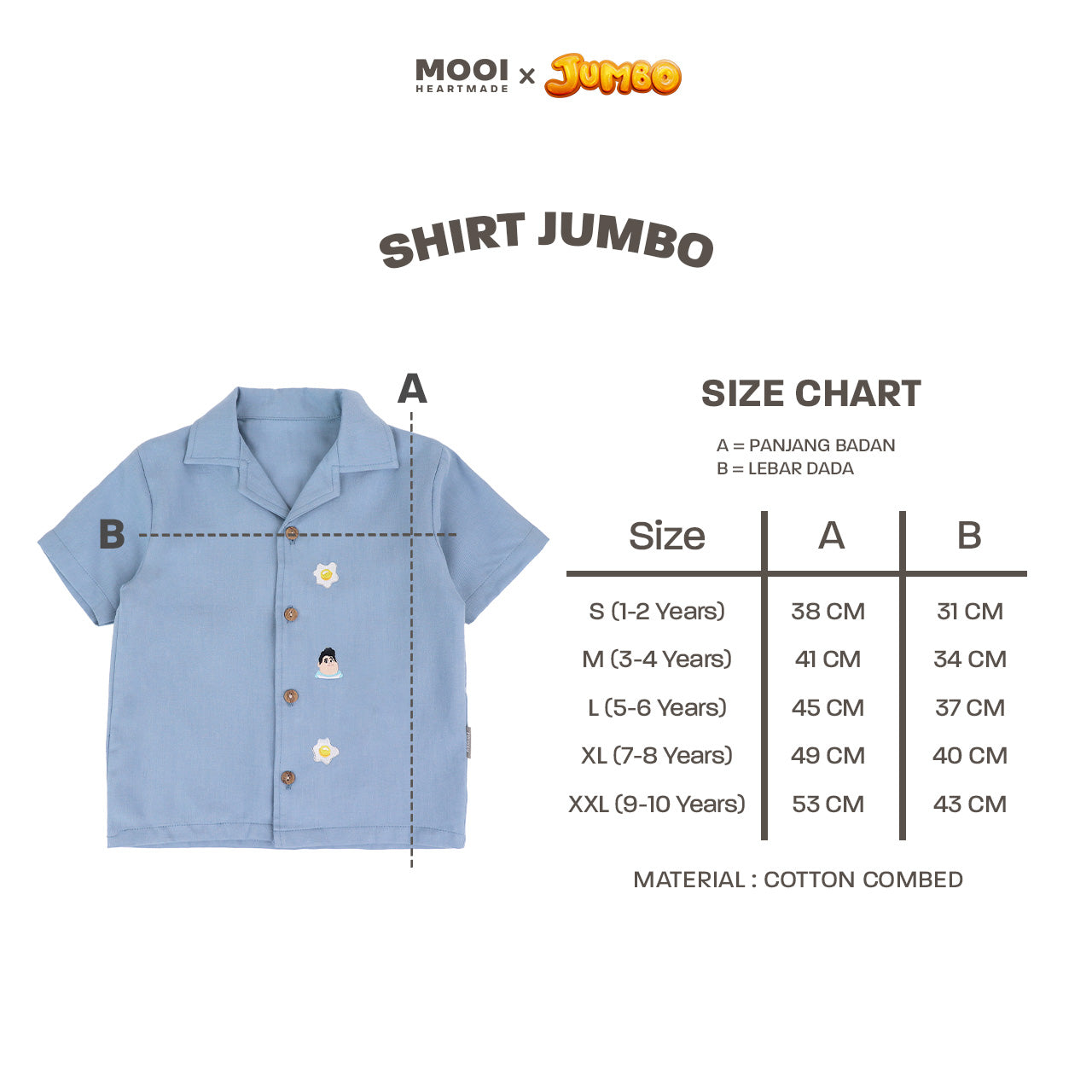 Mooi x Jumbo Shirt Kemeja Anak Laki - Laki
