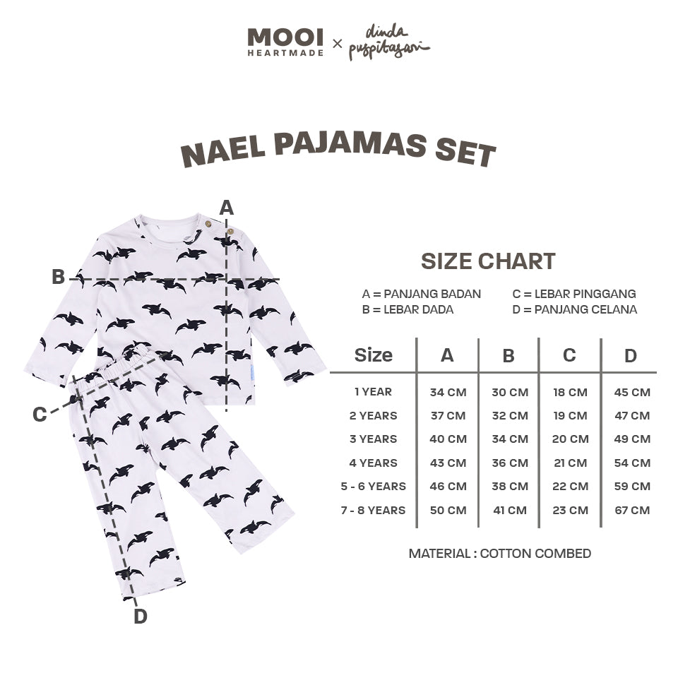 Mooi X Dinda Setelan Piyama Anak Nael Pajamas Set