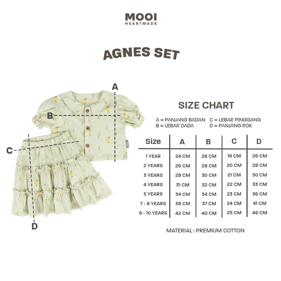 Mooi Setelan Anak Perempuan Agnes Set