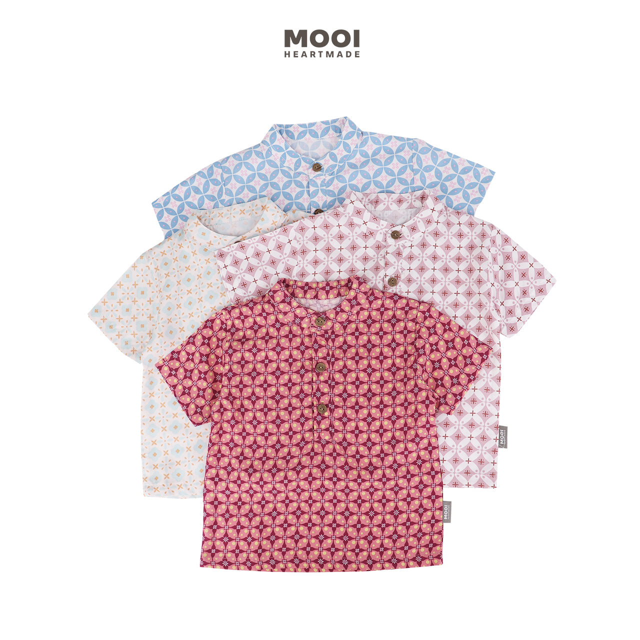 Mooi Atasan Batik Kemeja Anak Laki-Laki Kanaka Batik Shirt