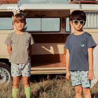 Mooi Setelan Anak Kaos Anak Tshirt Pocket Tee Set