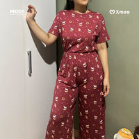 Mooi Piyama Dewasa Setelan Tencel Christmas Collection Christmas Pajamas Adult