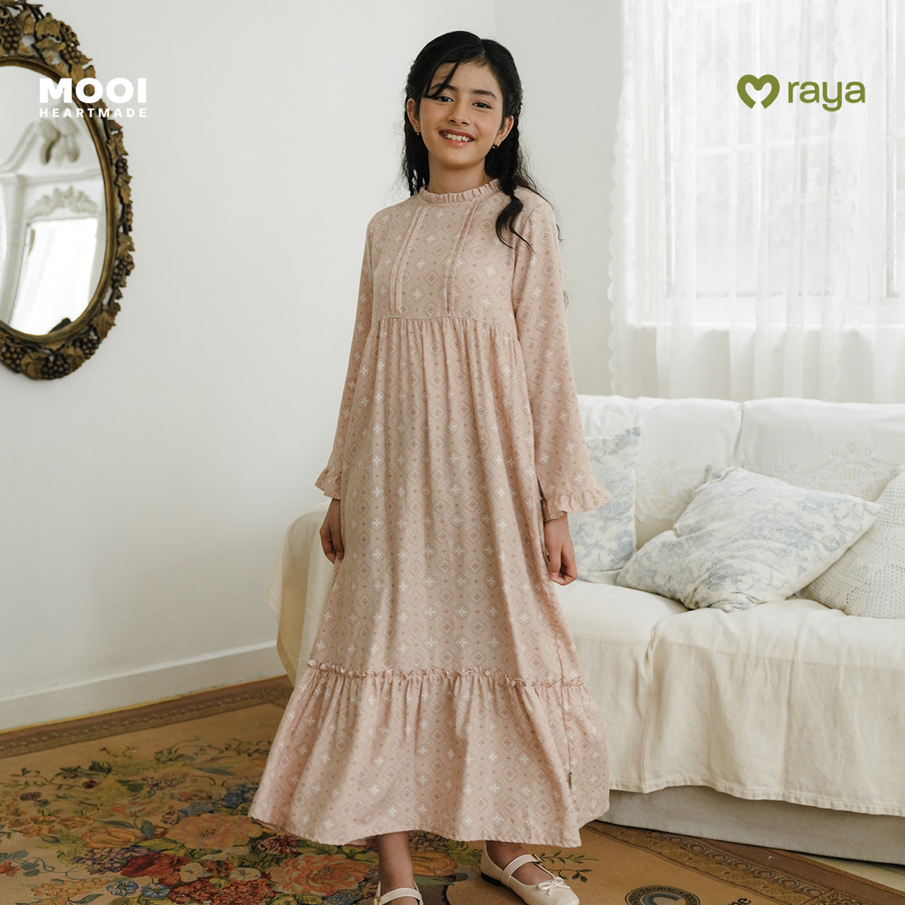 Mooi Dress Anak Gamis Anak Perempuan Raya Collection Ghadia Gamis Sandya Series