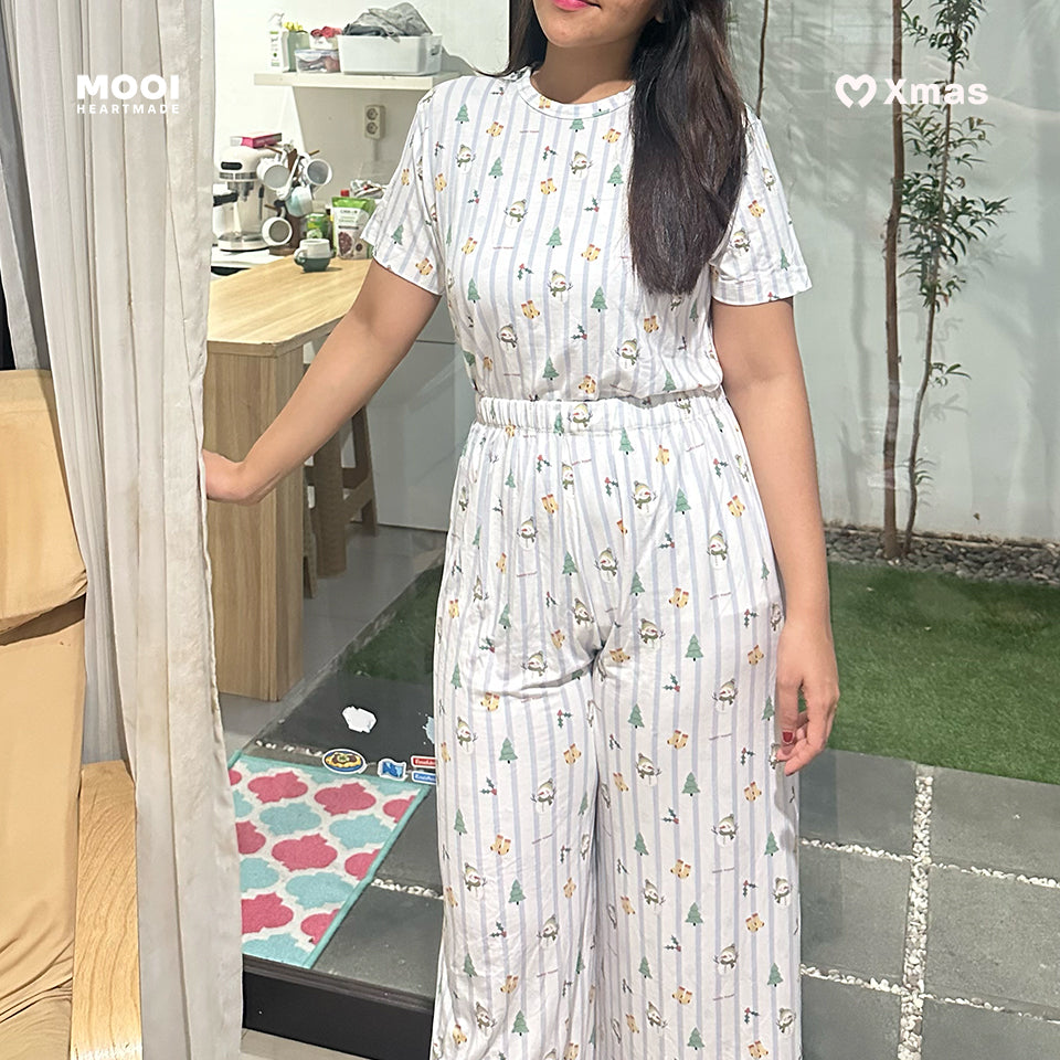 Mooi Piyama Dewasa Setelan Tencel Christmas Collection Christmas Pajamas Adult