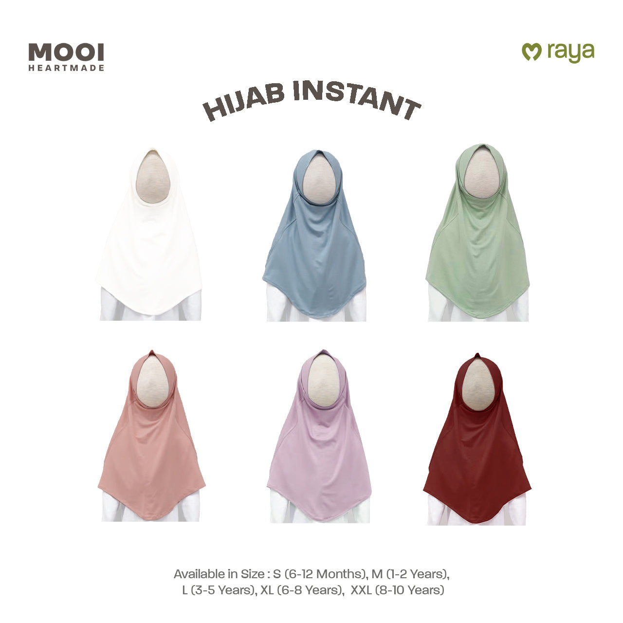 Mooi Hijab Instant Anak Jilbab Anak Perempuan