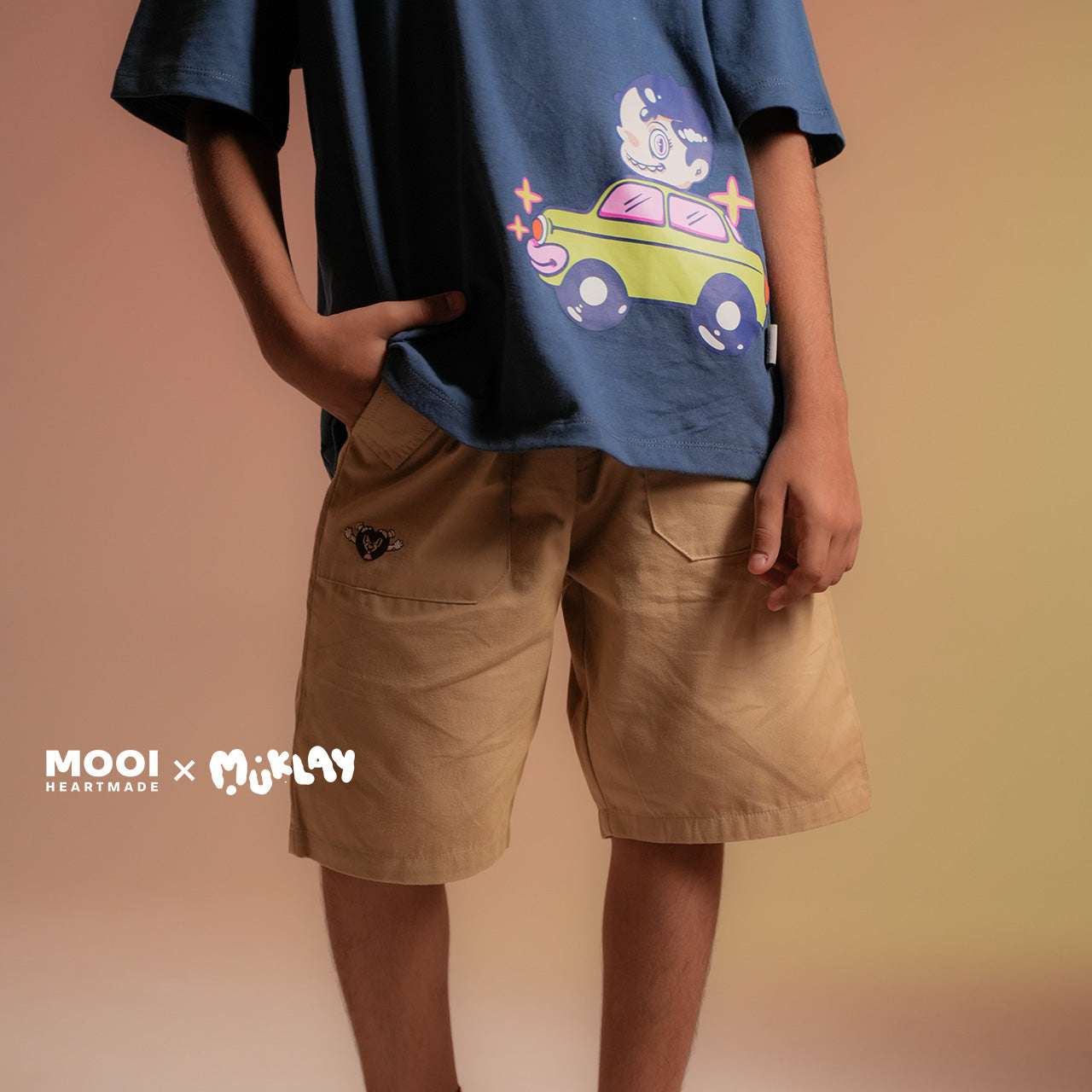 Mooi X Muklay Celana Pendek Cargo Anak Lex Short Cargo Pants Kids