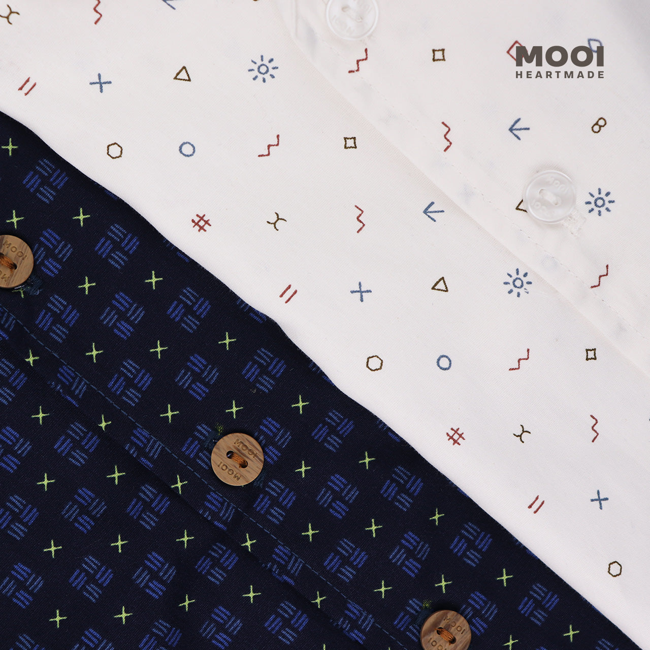 Mooi Kemeja Anak Laki - Laki Kemeja Katun Motif Gama Shirt