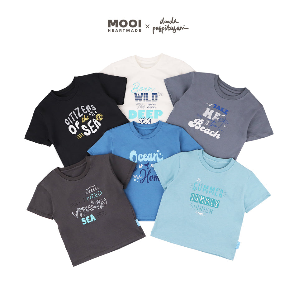 Mooi X Dinda Puspitasari Setelan Anak Kio Graphic Tee Set