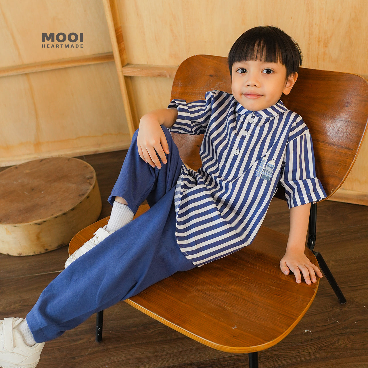 Mooi Rafka Striped Koko Set Setelan Koko Anak
