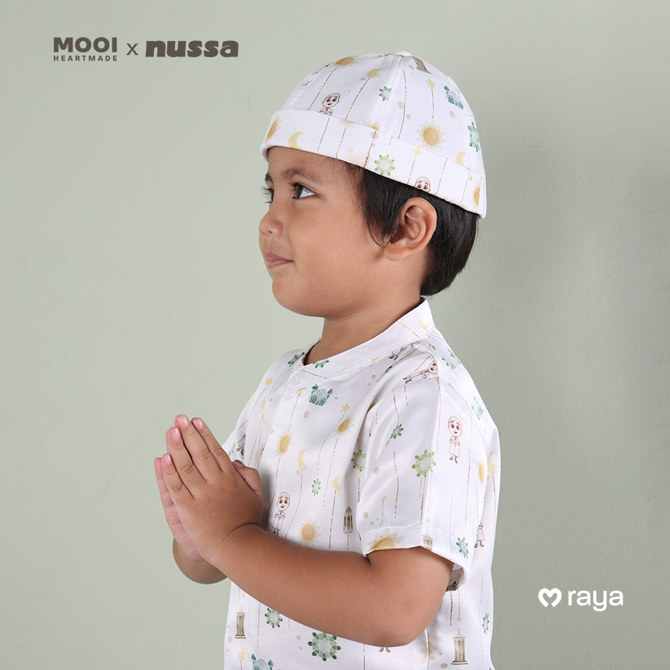 Mooi x Nussa Peci Print Peci Anak Laki - Laki Raya Collection