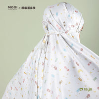 Mooi x Nussa Rarra Mukena Set Print Mukena Anak Perempuan Raya Collection