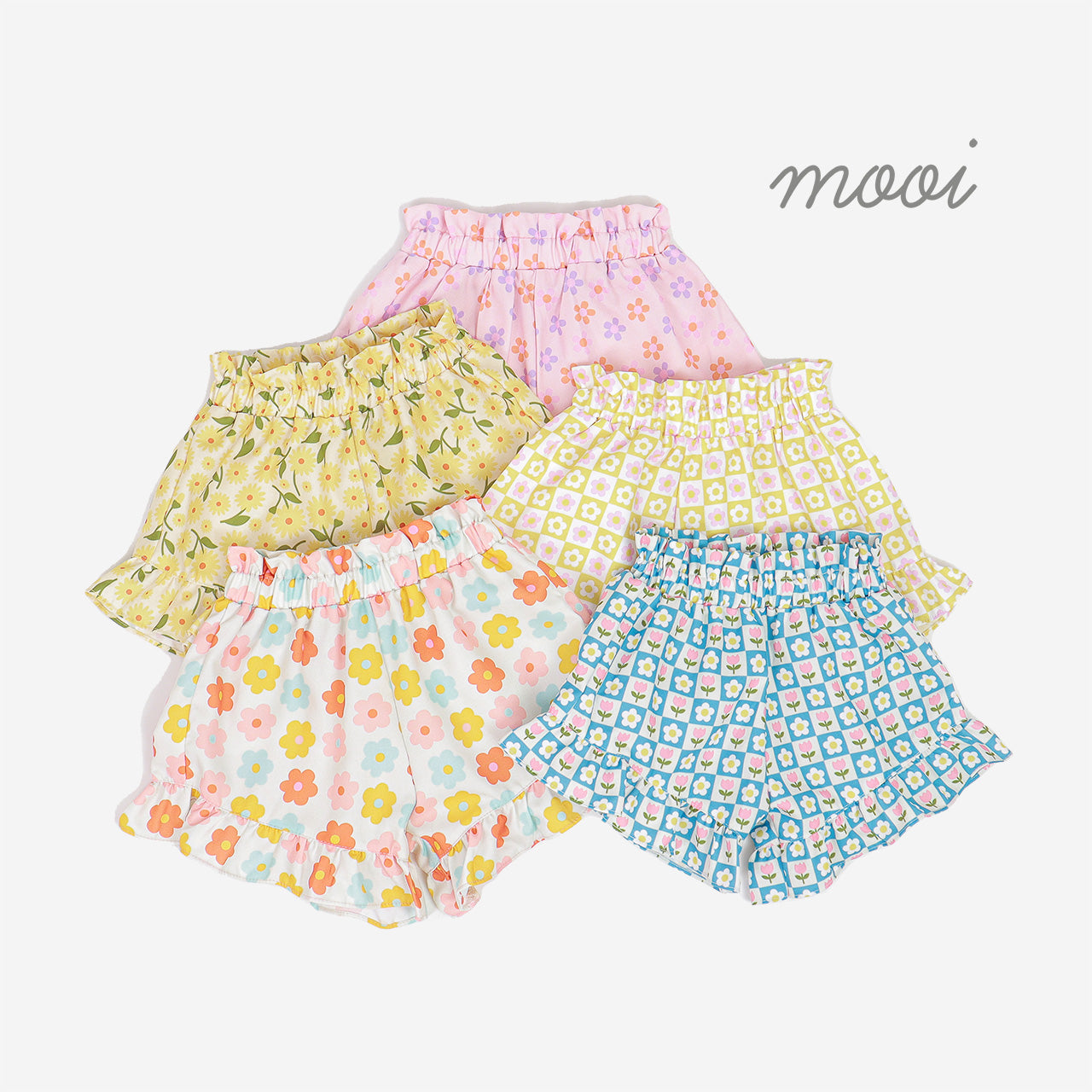 Mooi Setelan Anak Perempuan Ruffle Pocket Tee