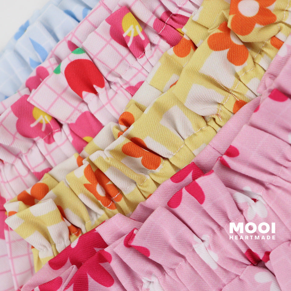 Mooi Setelan Anak Perempuan Ruffle Pocket Tee