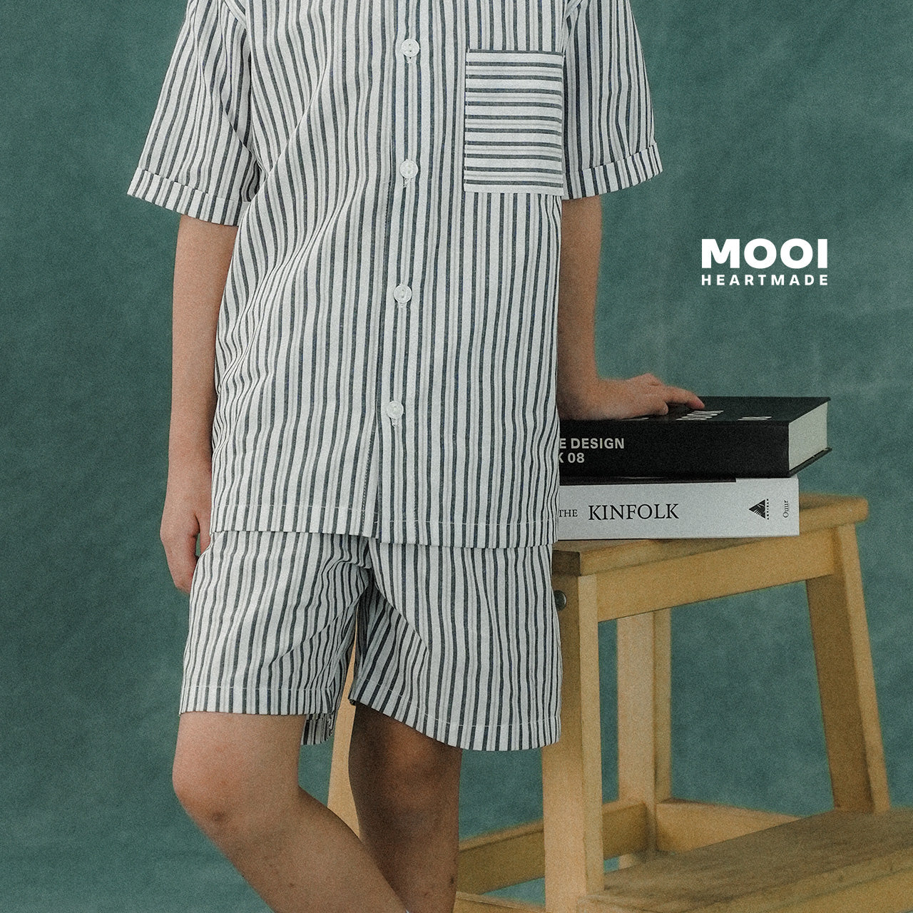 Mooi Celana Pendek Anak Laki-laki Yoshi Striped Pants