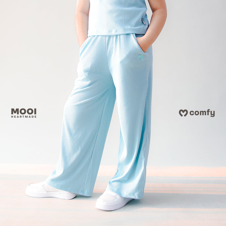 Mooi Celana Panjang Anak Perempuan Comfy Rib Long Wide Pants