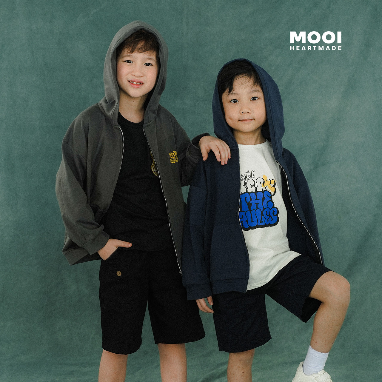Mooi Atasan Hoodie Panjang Anak Theo Hoodie Jacket