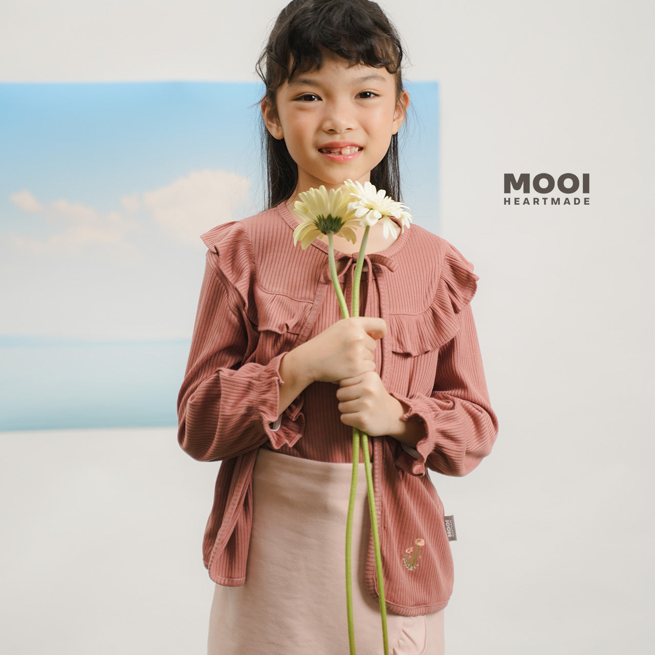 Mooi Cardigan Anak Two Pcs Rhea Rib Cardigan