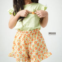 Mooi Setelan Anak Perempuan Ruffle Pocket Tee