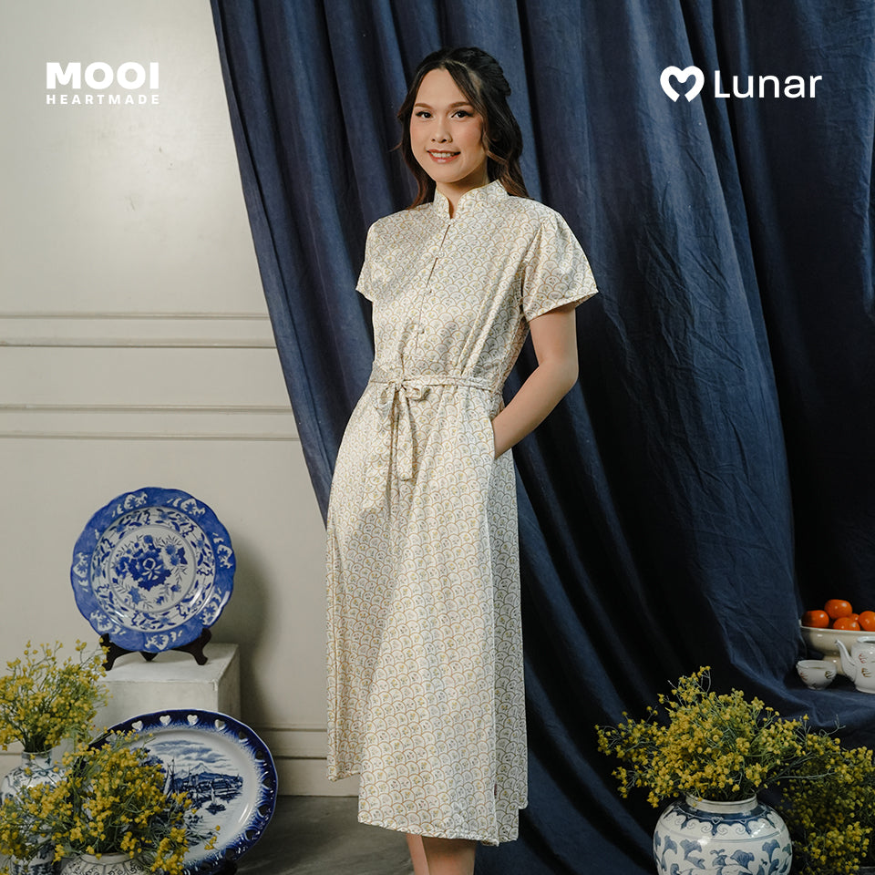 Mooi Dress Dewasa Lunar Collection Lian Hua Cheongsam Dress Adult