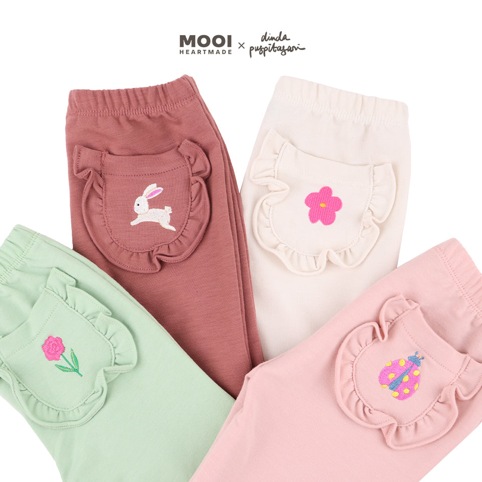 Mooi X Dinda Puspitasari Celana Panjang Anak Perempuan Yumna Pants Ruffle