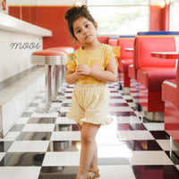 Mooi Setelan Anak Perempuan Ruffle Pocket Tee