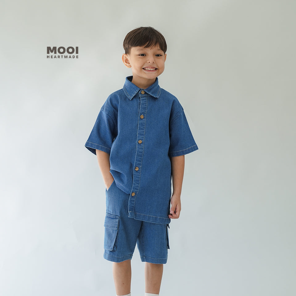 Mooi Kemeja Jeans Anak Sean Denim Shirt